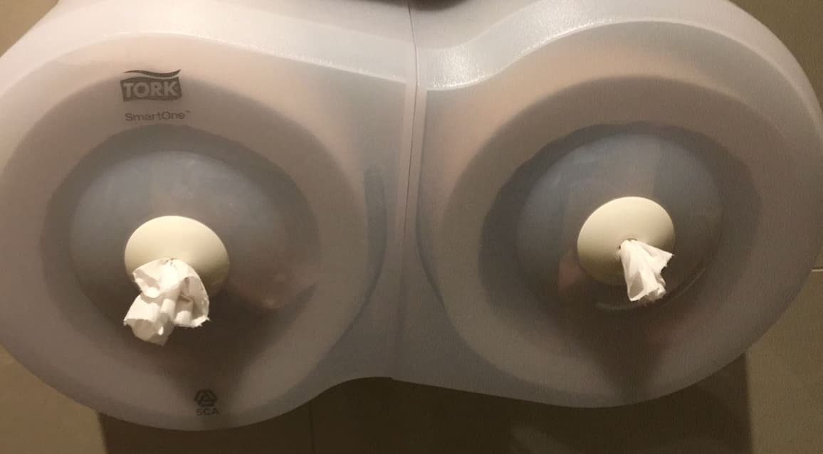 These toilet paper dispensers 